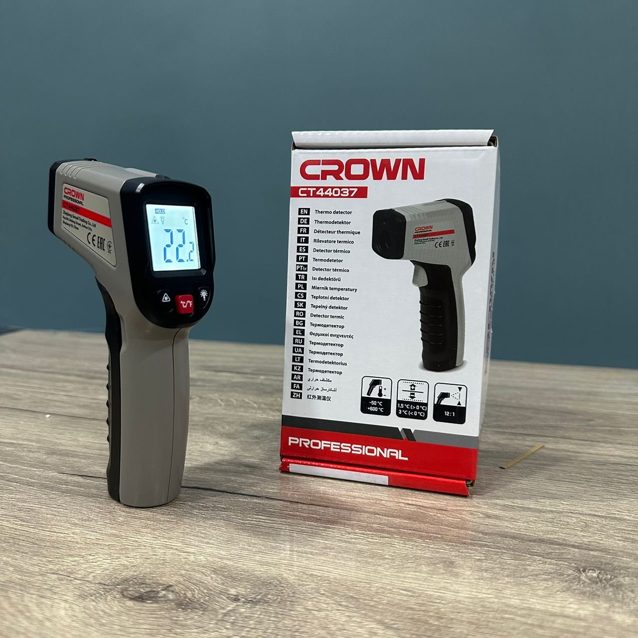 THERMOMETER LASER CLASS TWO DETECTEUR THERMIQUE CROWN CT44037 -50C A +600C SANS FIL